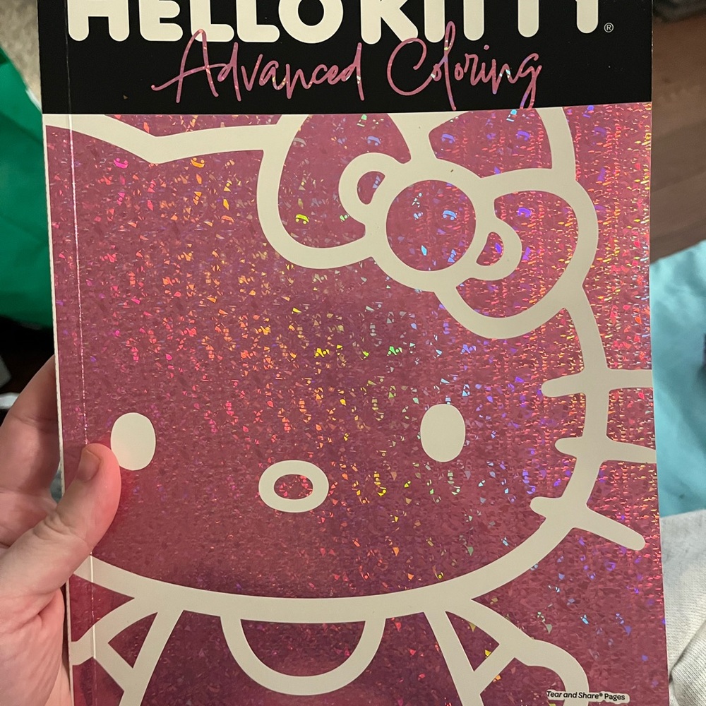 Hello Kitty Pink Glitter Advanced Coloring Book